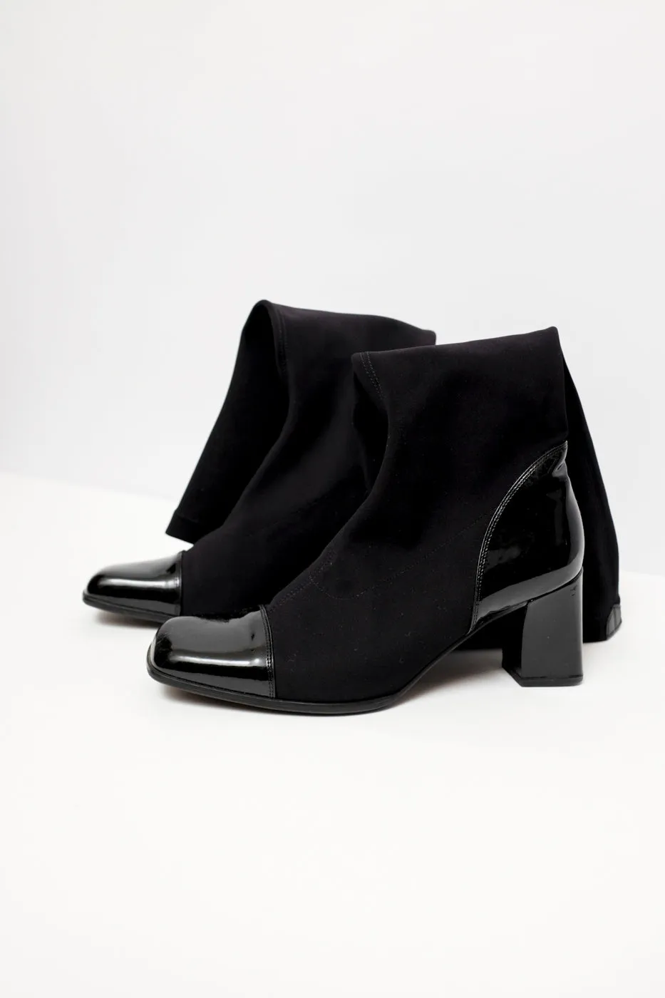 0003_SOCKS BOOTIES 40 41 BLACK BLOCK HEEL