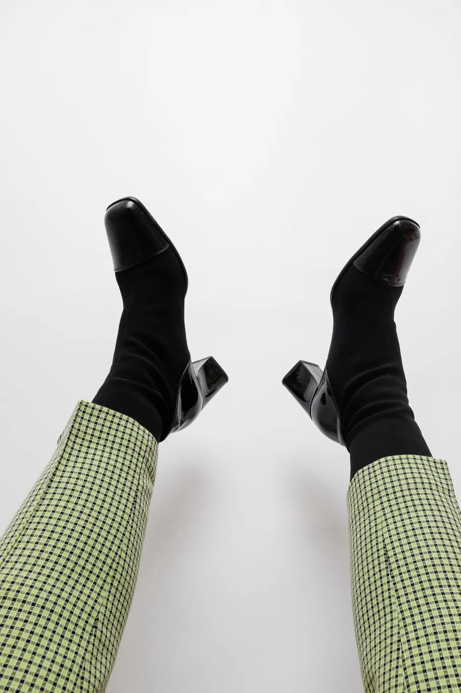 0003_SOCKS BOOTIES 40 41 BLACK BLOCK HEEL