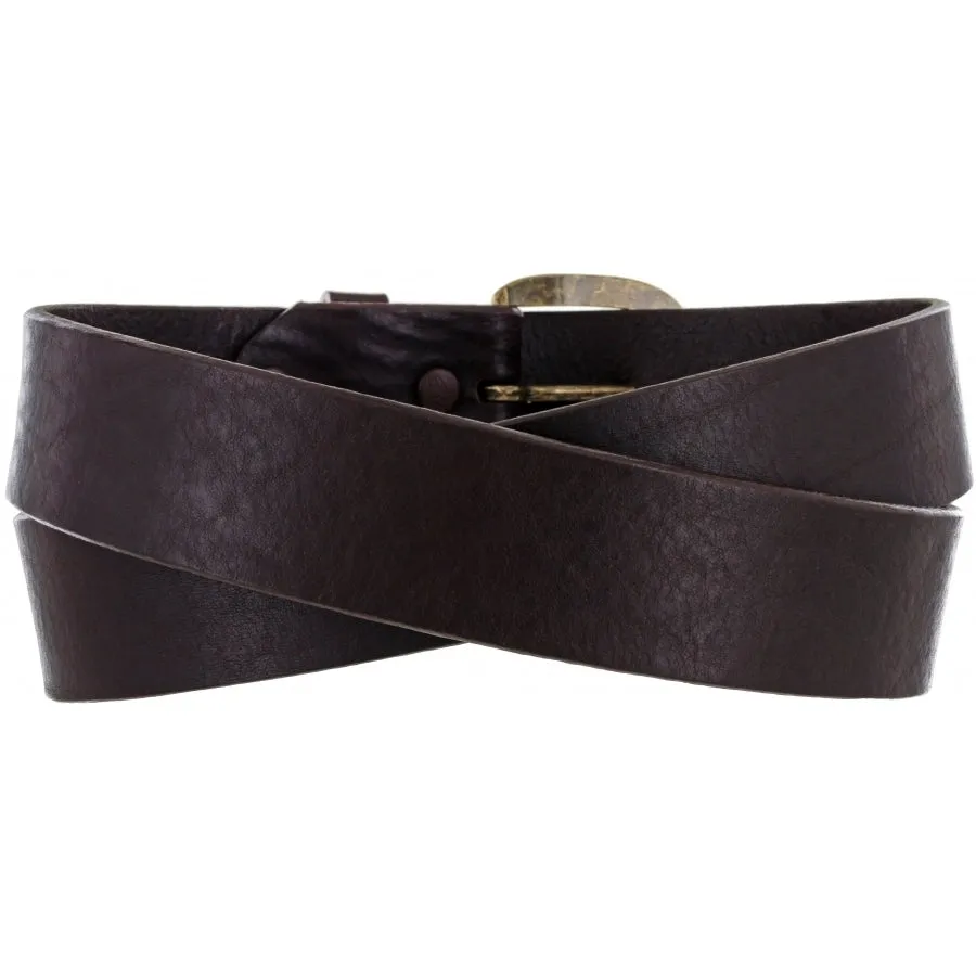 232BR Men's Brown Work Basic Belt