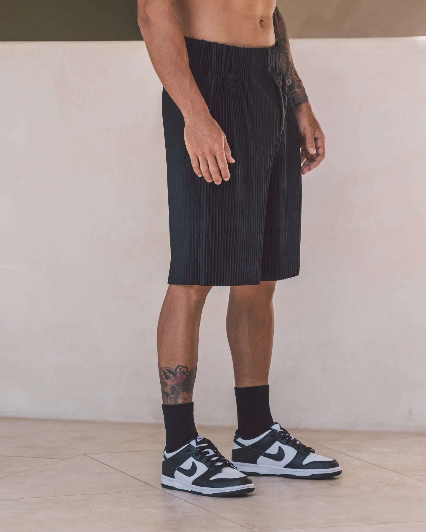 404 Harbour Plisse Shorts Black