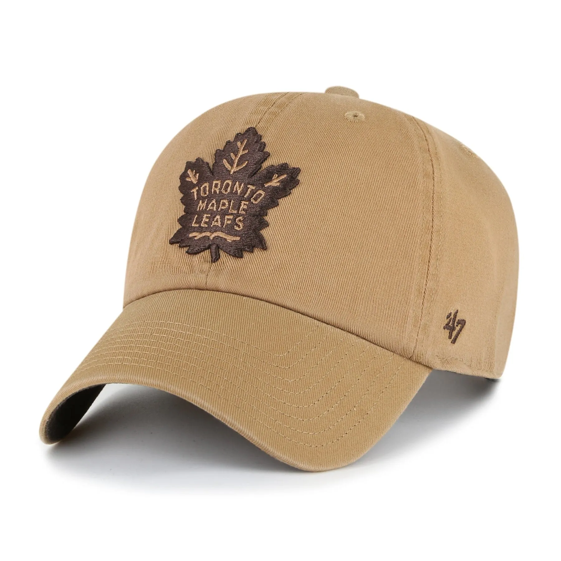 47 Brand NHL Dune Chocolate Clean Up Ballpark Hat - Toronto Maple Leafs