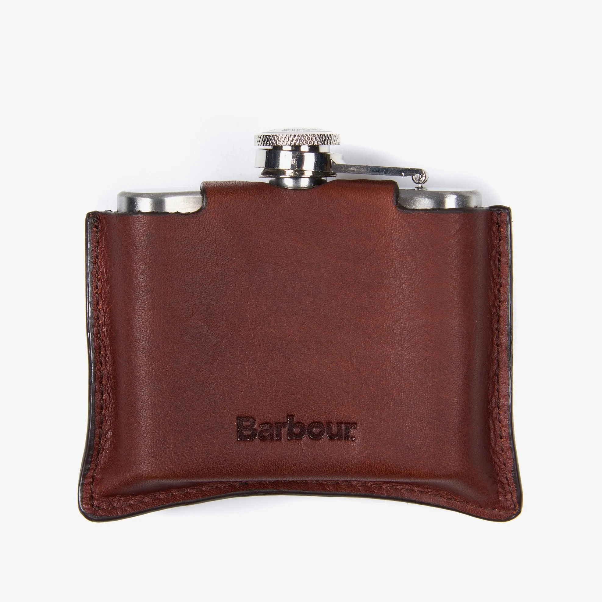 4oz Hinged Hipflask (Brown)