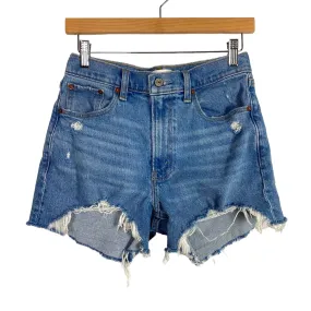 Abercrombie & Fitch High Rise 4" Mom Distressed Jean Shorts- Size 26/2