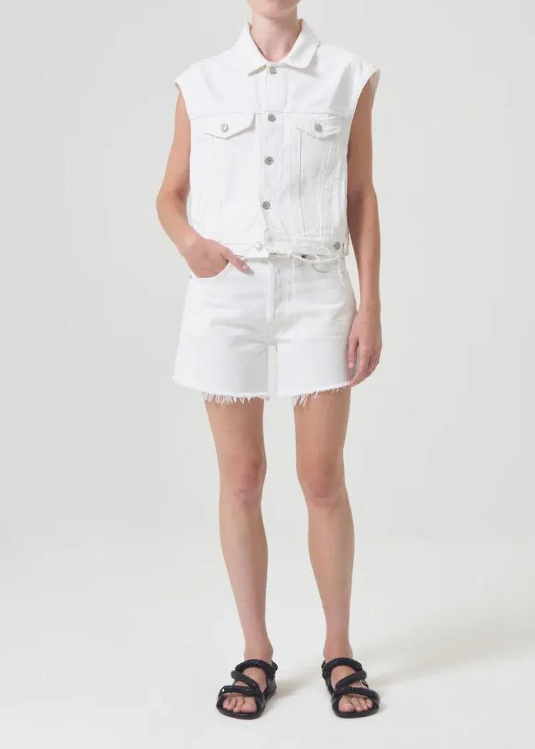 Agolde Parker Long Shorts - Panna Cotta ***FINAL SALE***