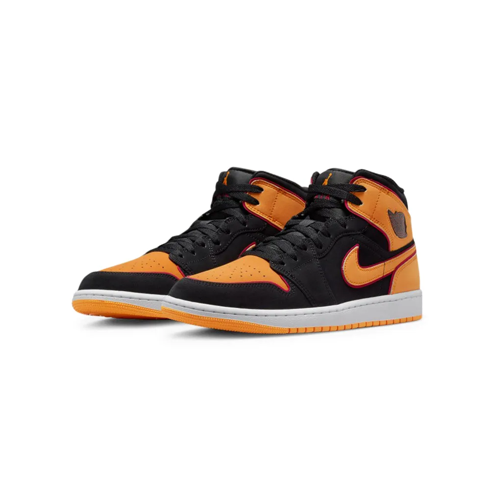 Air Jordan 1 Mid Fat Tongue (Black/Vivid Orange)