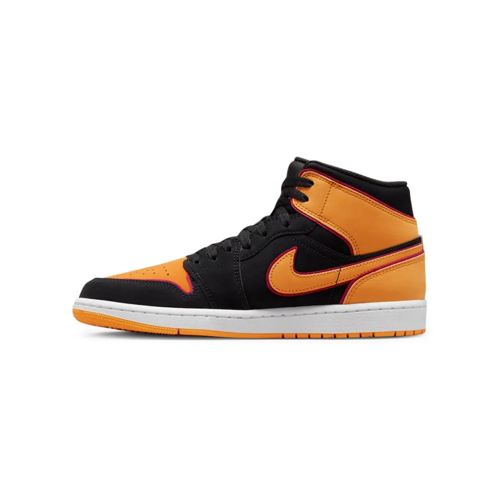 Air Jordan 1 Mid Fat Tongue (Black/Vivid Orange)