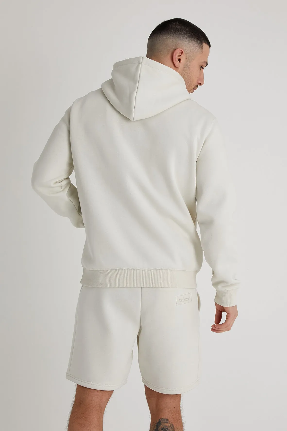 Aldo premium brushback fleece hoodie in Dove