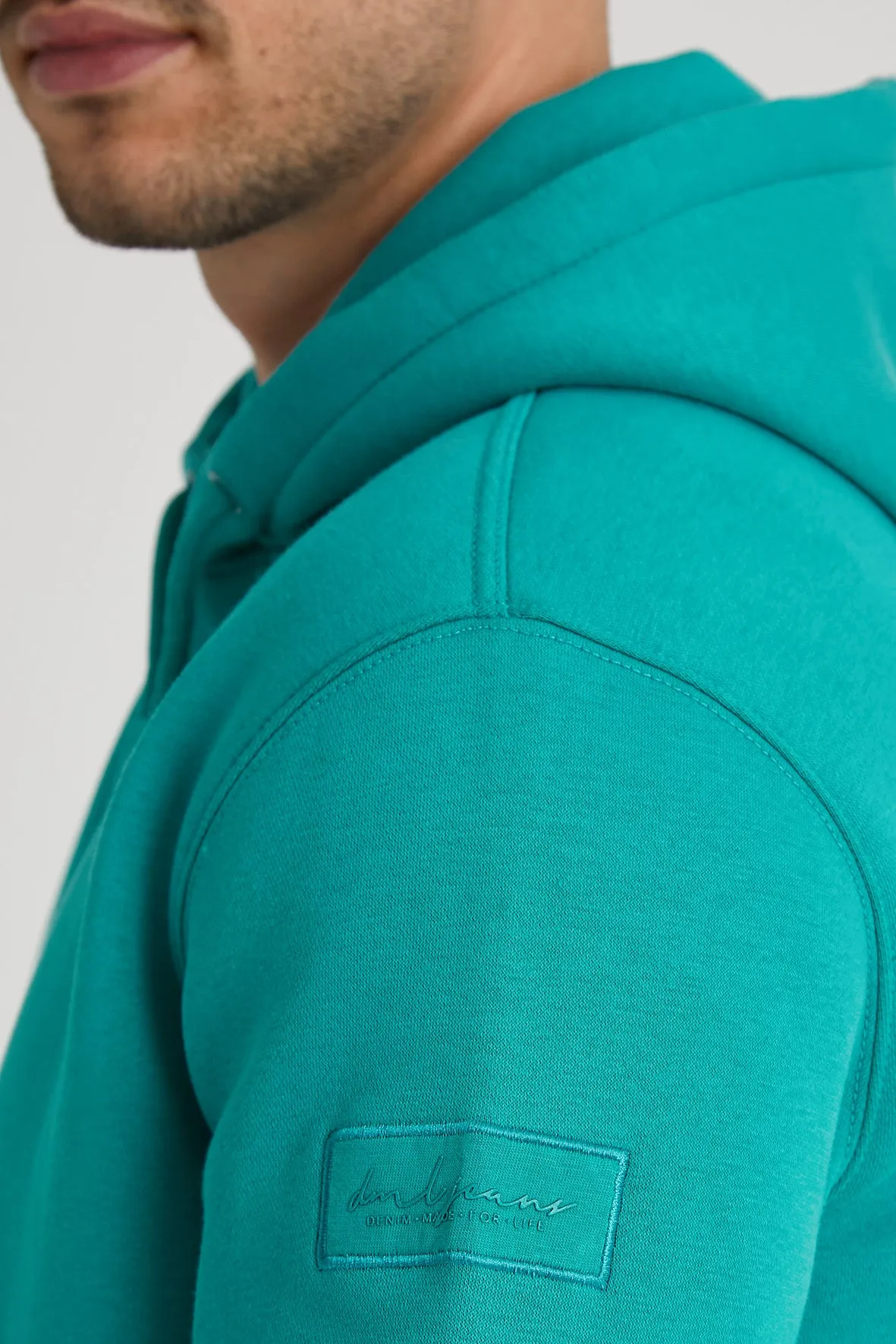 Aldo premium brushback fleece hoodie in Jade