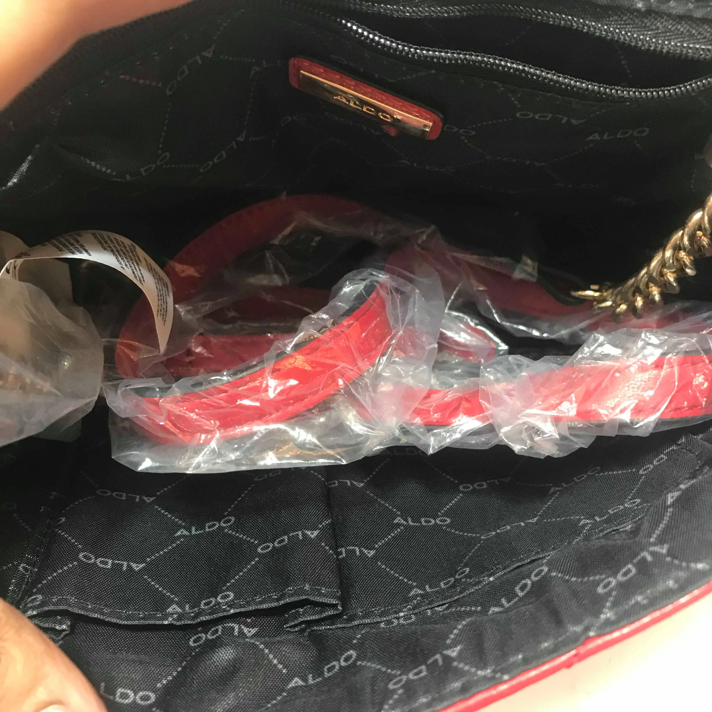 ALDO Red Quilted Crossbody Bag | Like New |