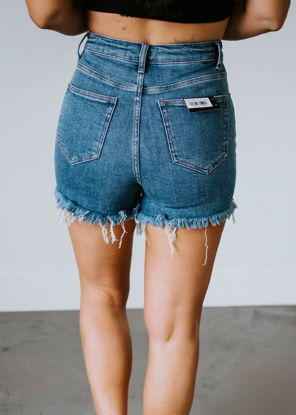 Alondra High Rise Denim Shorts