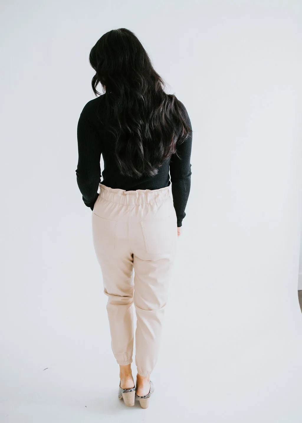 Annika Faux Leather Jogger FINAL SALE