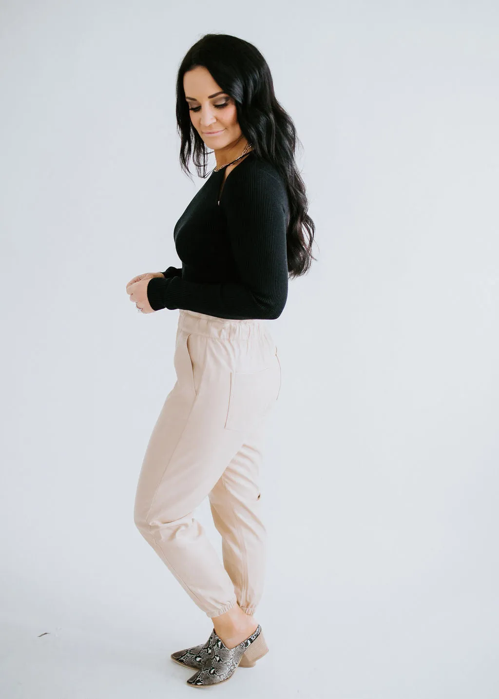 Annika Faux Leather Jogger FINAL SALE