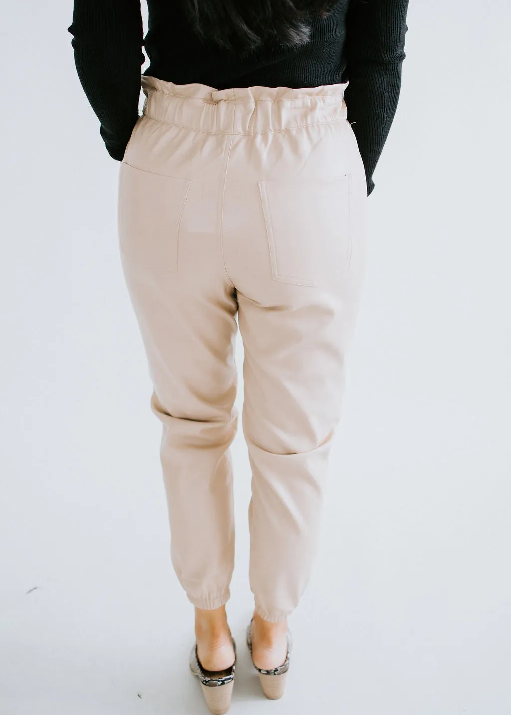 Annika Faux Leather Jogger FINAL SALE