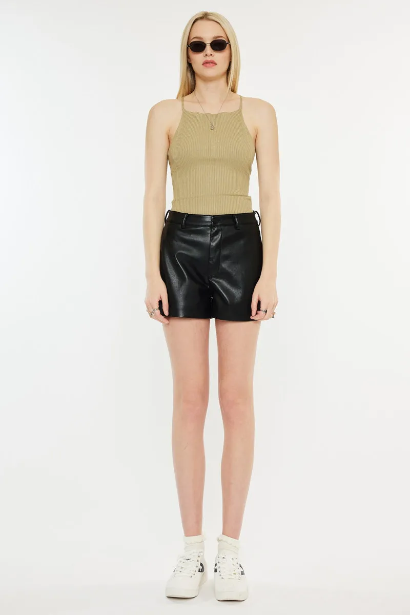 Asa High Rise PU Shorts