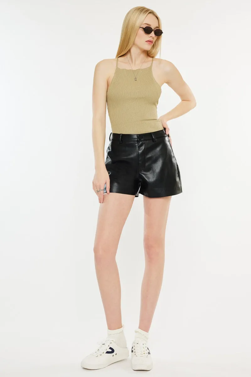 Asa High Rise PU Shorts