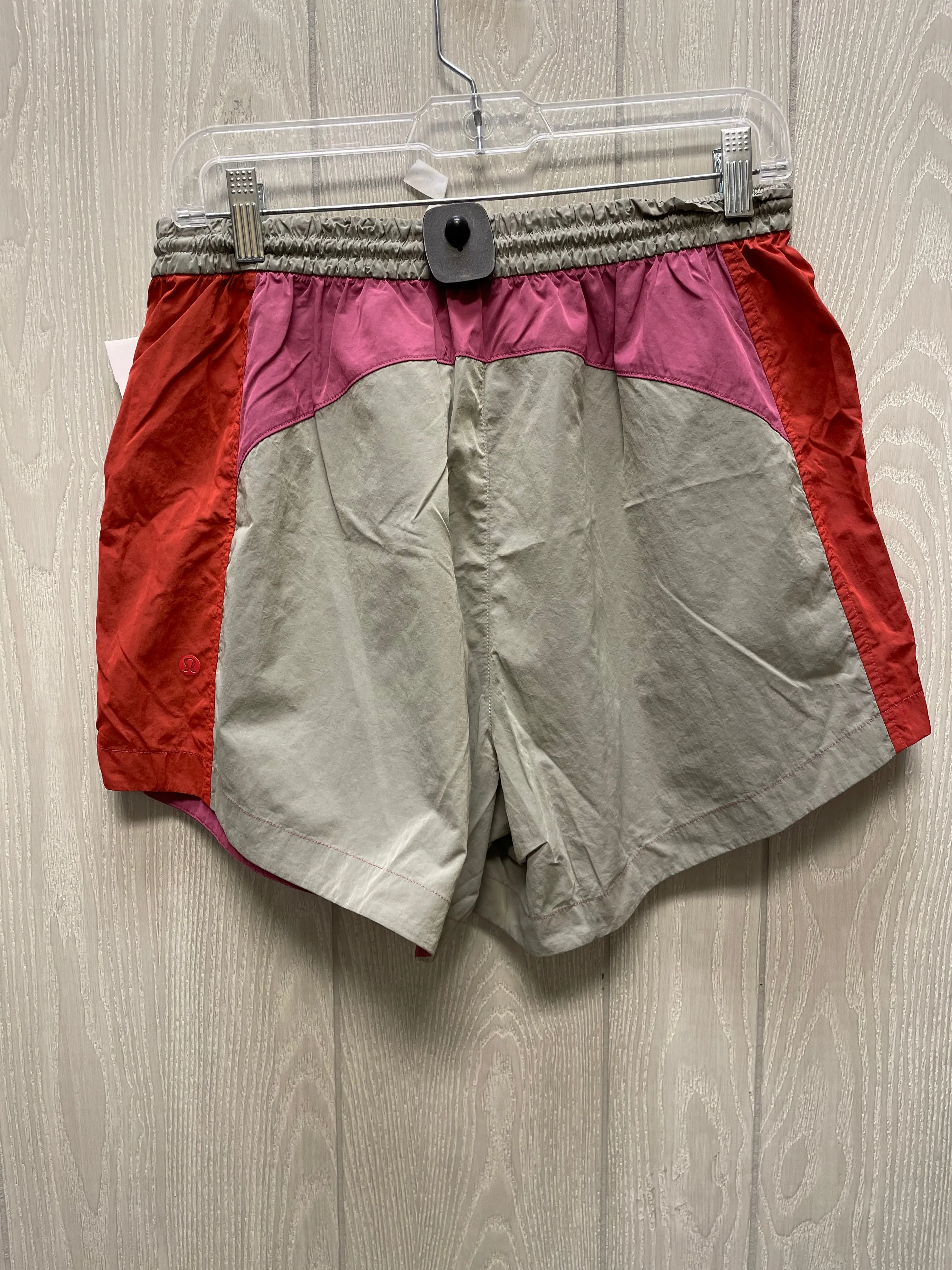 Athletic Shorts By Lululemon In Grey & Red, Size: S