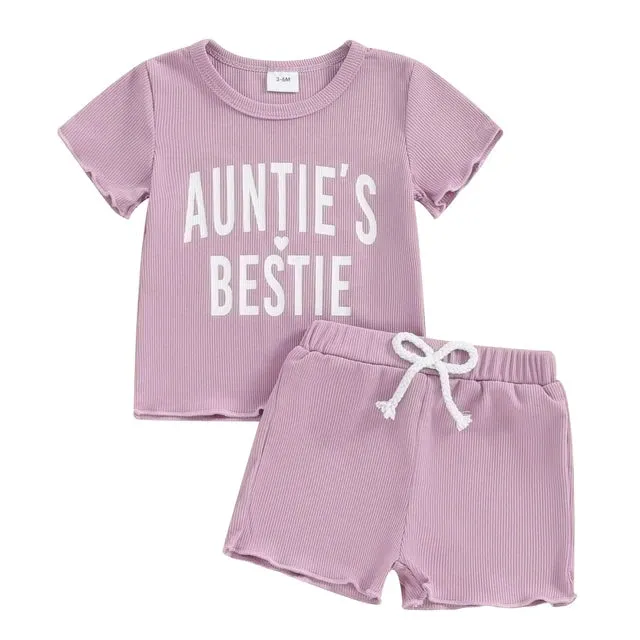 AUNTIE'S BESTIE Ribbed Summer Outfit