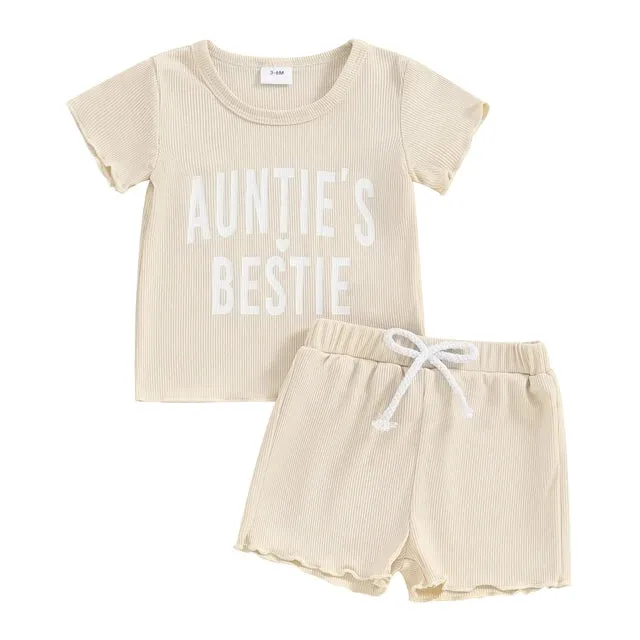 AUNTIE'S BESTIE Ribbed Summer Outfit