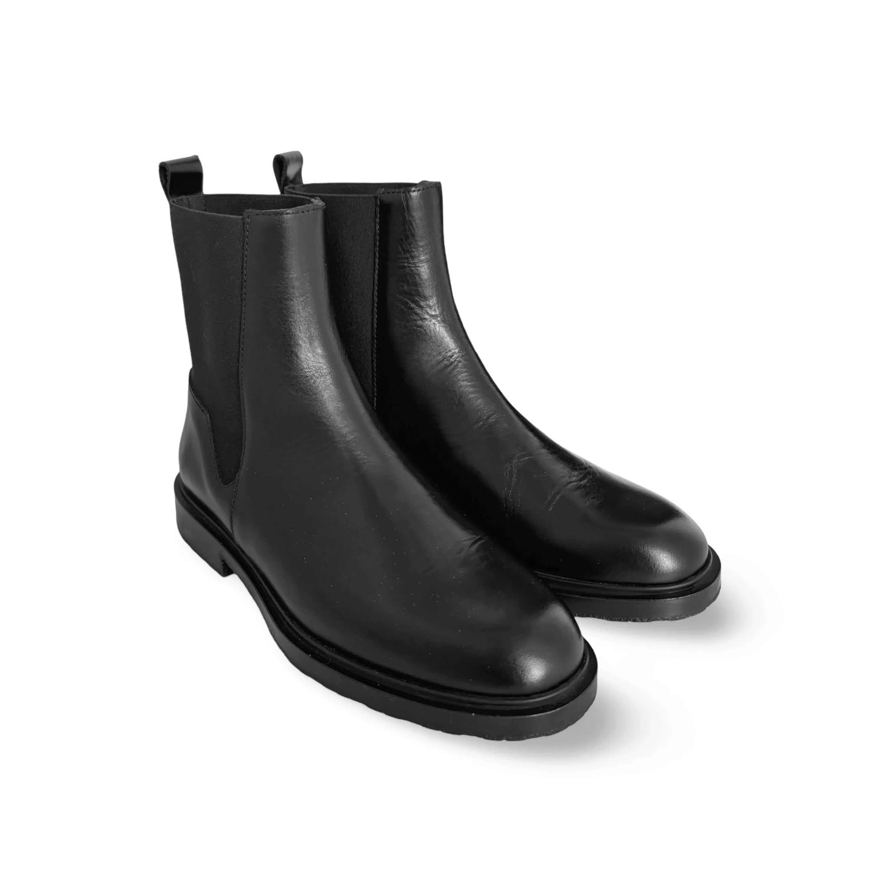 B9132 Black Leather Boot