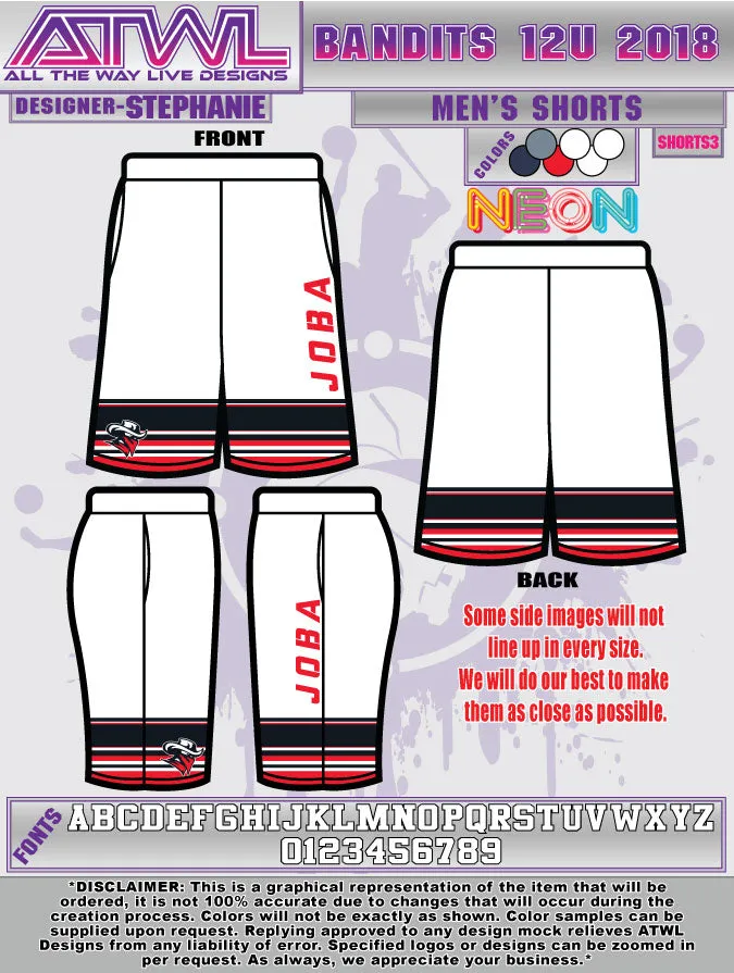 Bandits 12U Men's/Boys Shorts