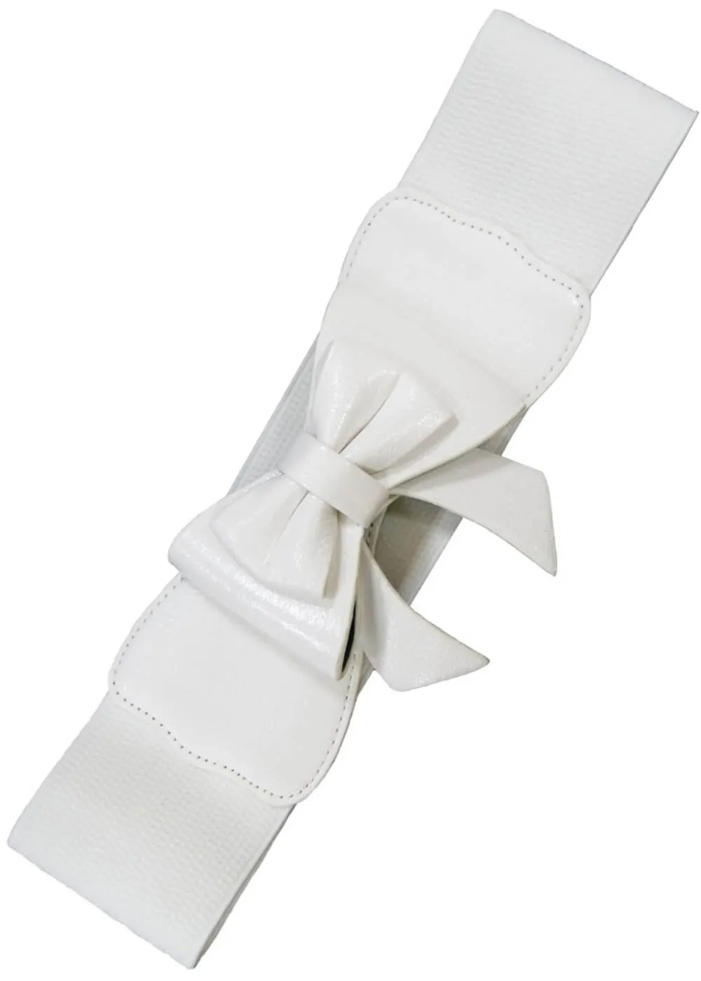 Banned Paris Bow Retro 50's Elastic Belt White