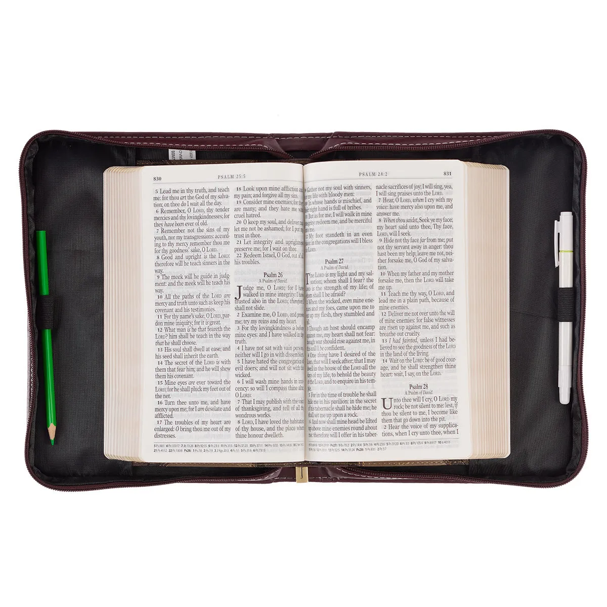 Be Still & Know Psalm 46:10 Floral (Faux Leather Bible Bag)