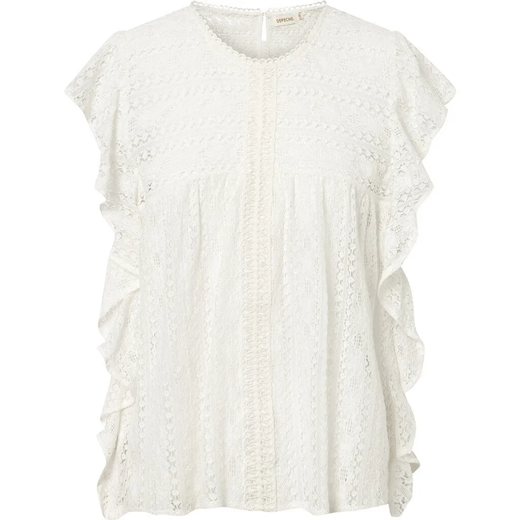 Beautiful Nelly lace top / 100064 - Off White