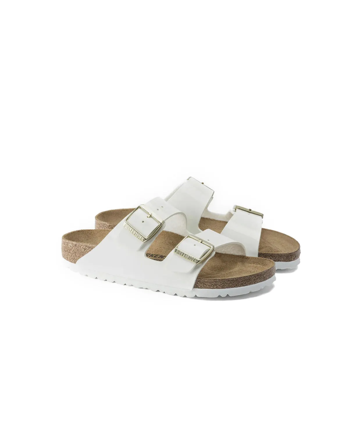 Birkenstock Arizona Birko-Flor White Patent Sandals