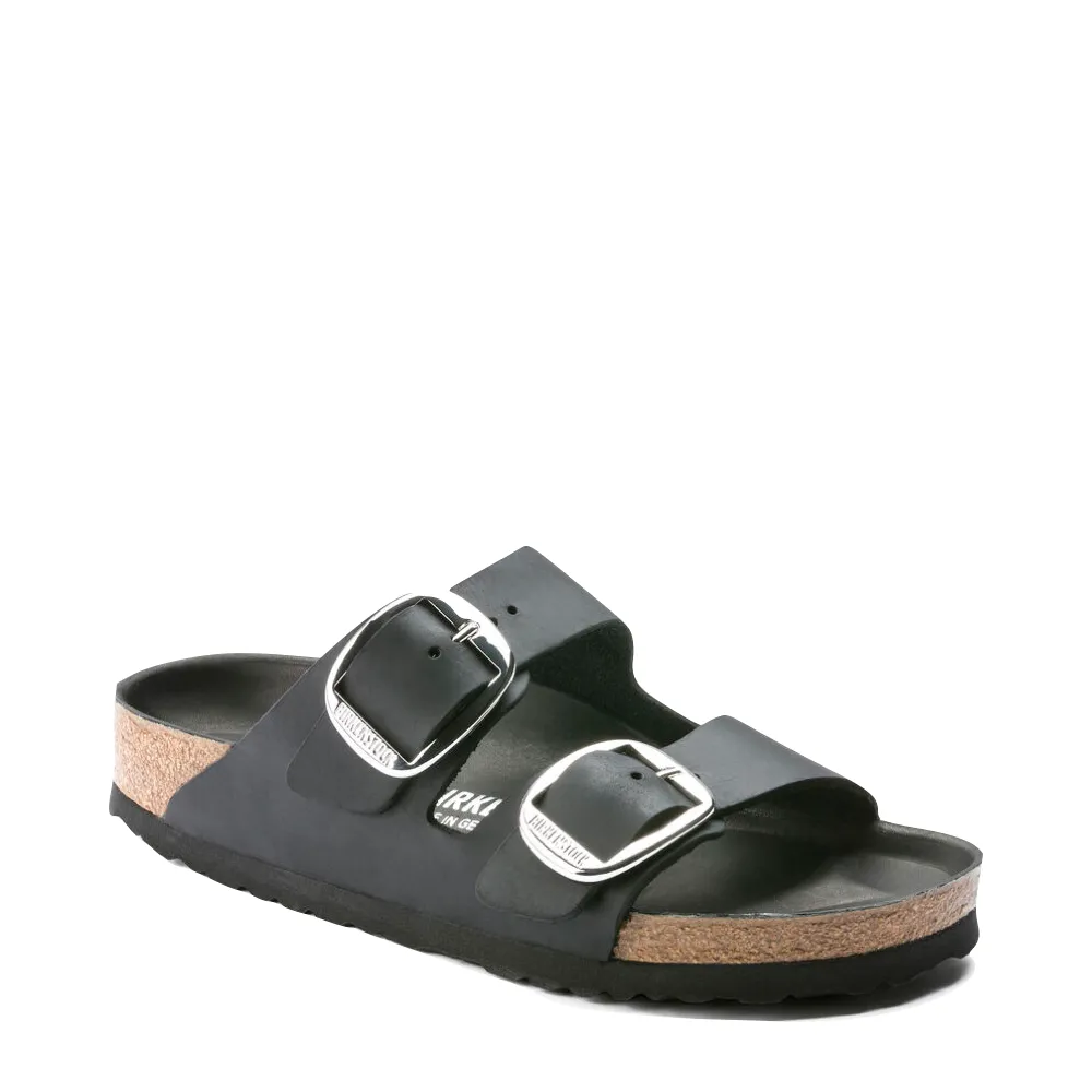 Birkenstock Arizona Oiled Leather Big Buckle Sandal (Black)