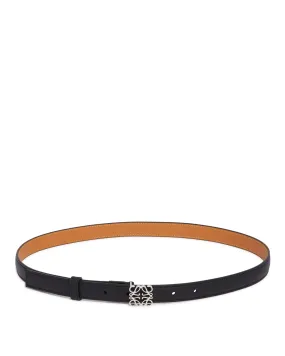 Black Anagram Thin Leather Belt