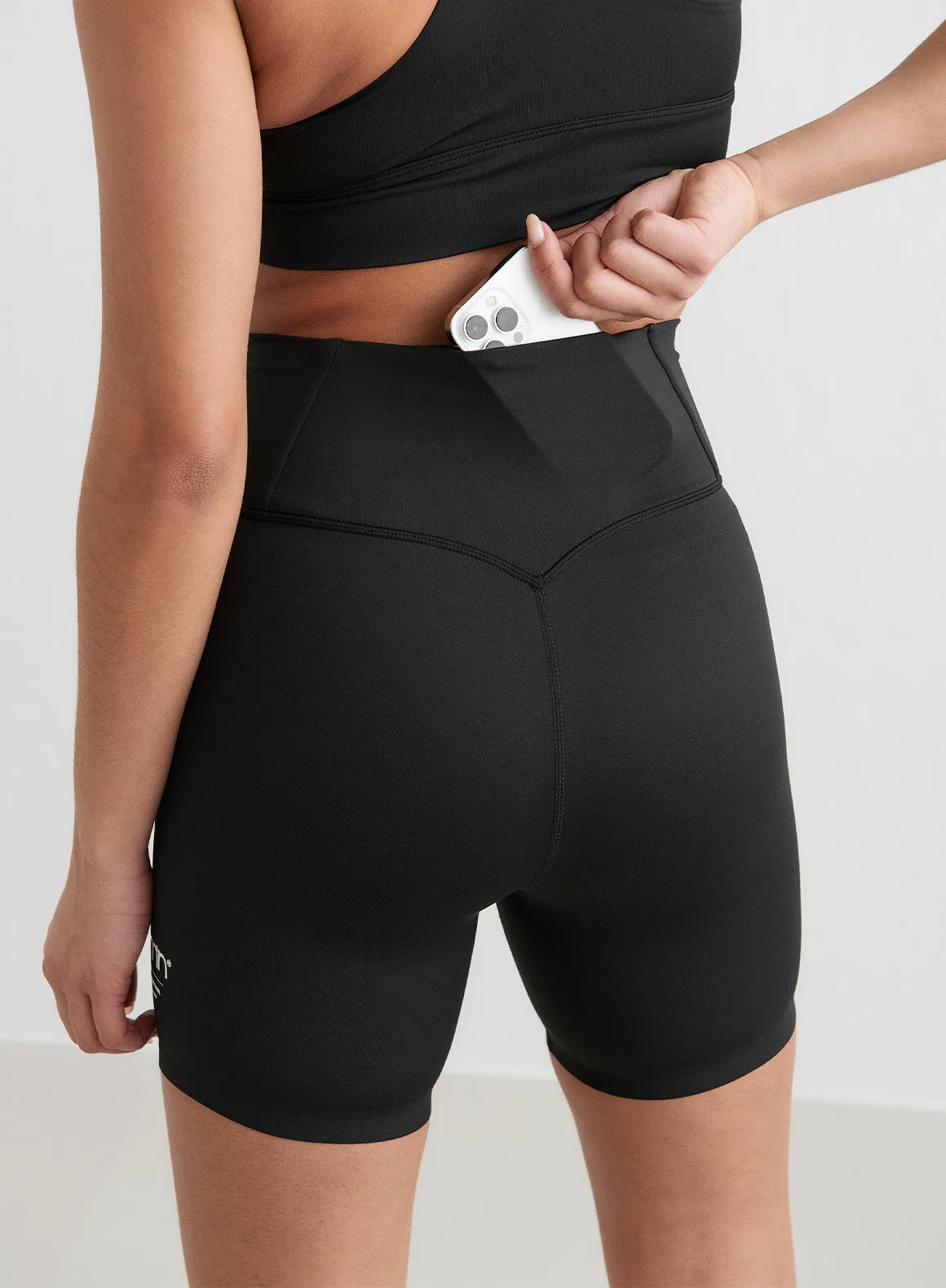 Black Edge Core Midi Shorts