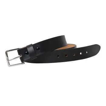 Black Genuine Cowhide Garrison Belt