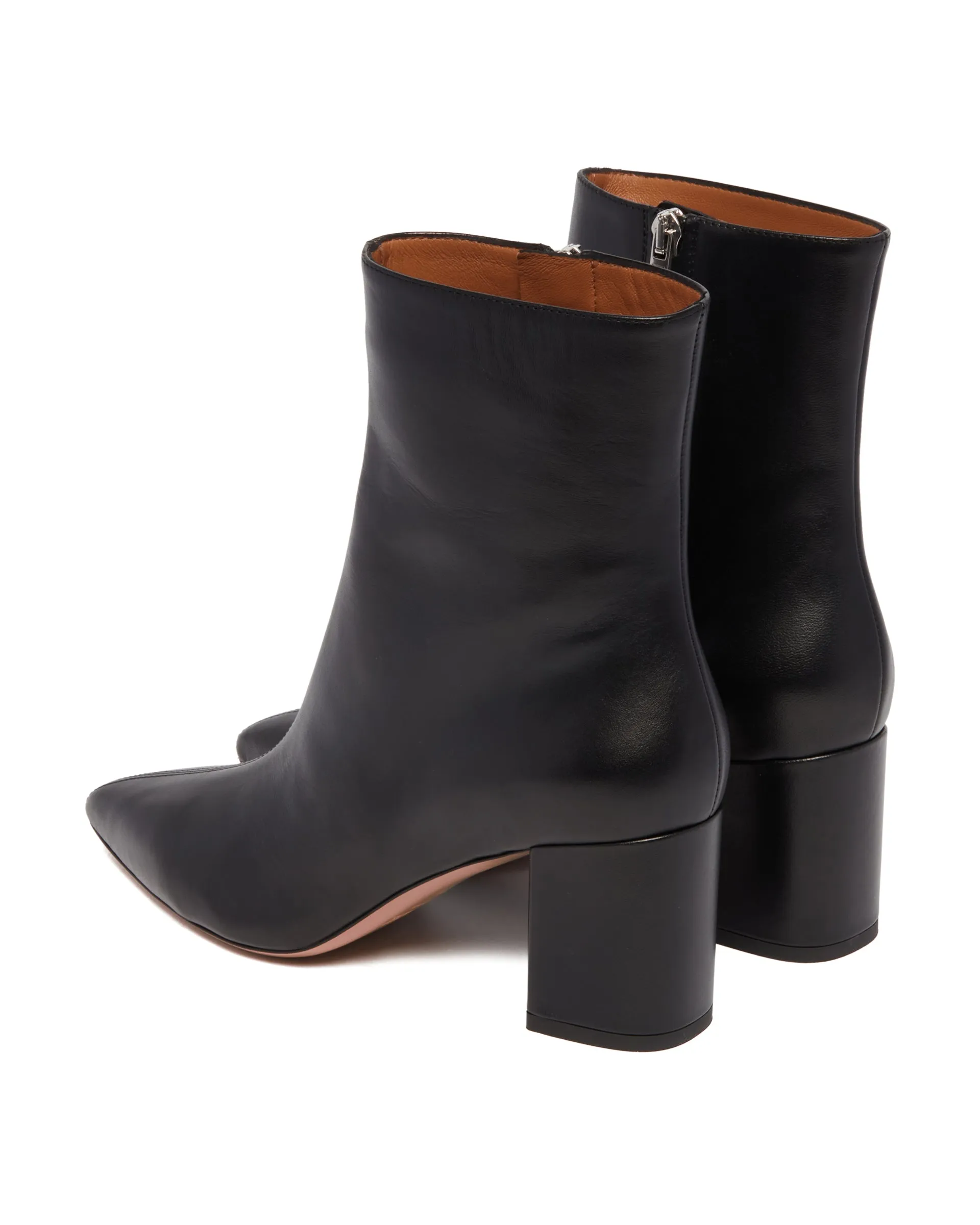 Black Leather Ankle Boots