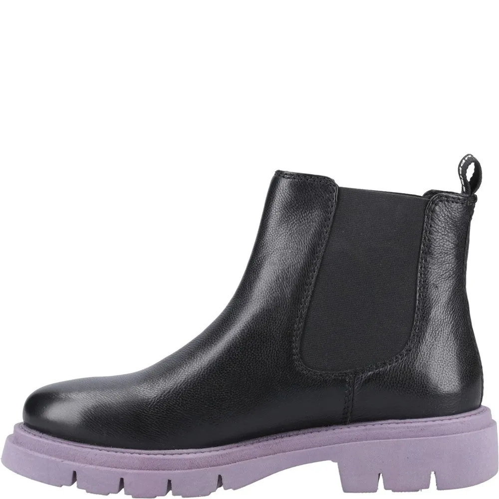 Black/Purple Raya Chelsea Boots