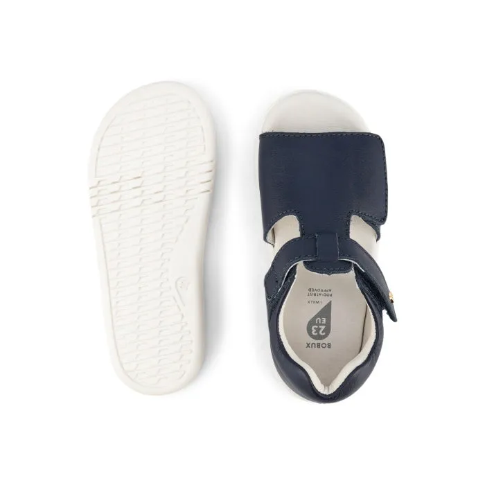 Bobux Step Up Mirror Navy  Leather Sandal 727337