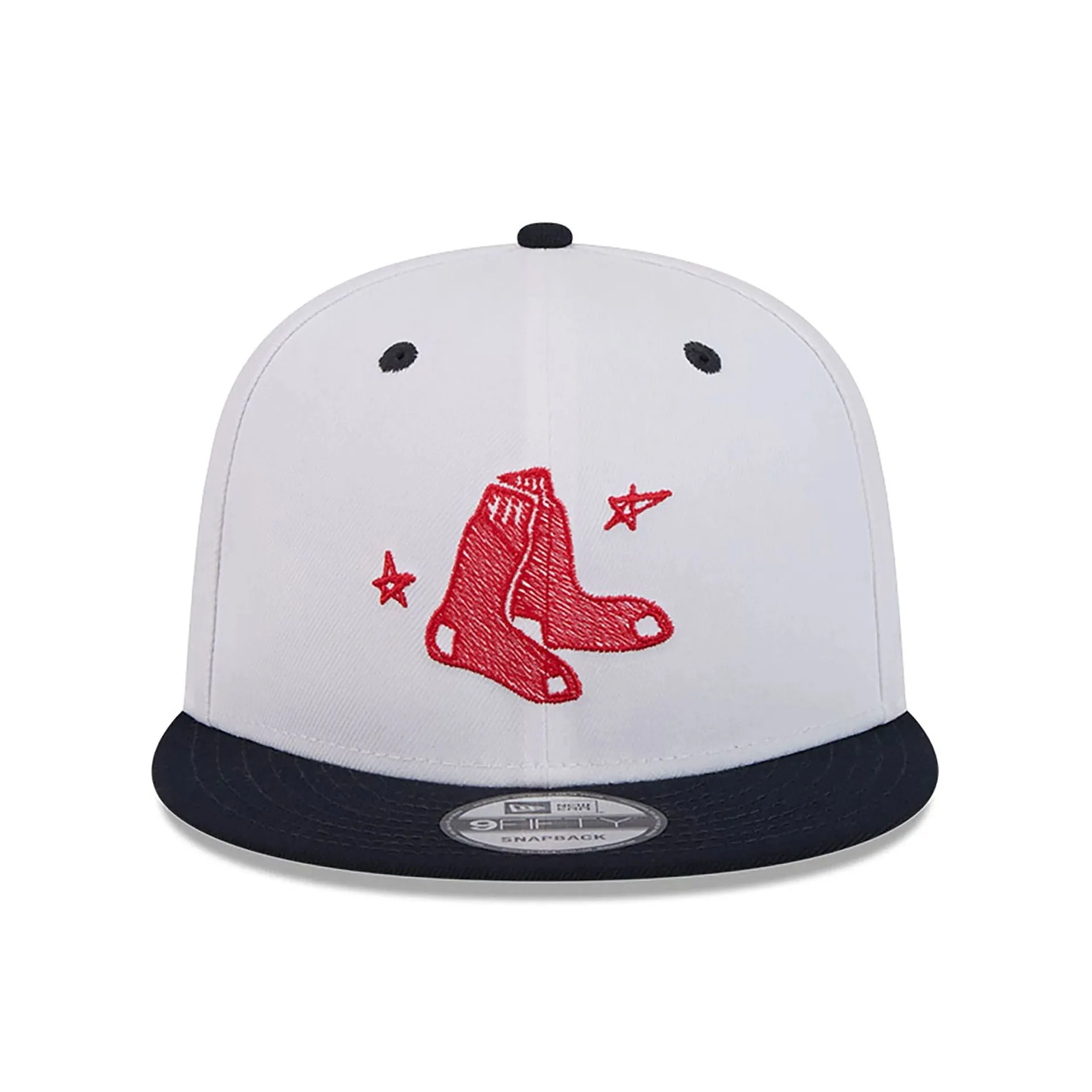 Boston Red Sox Official Doodles White 9FIFTY Snapback Cap