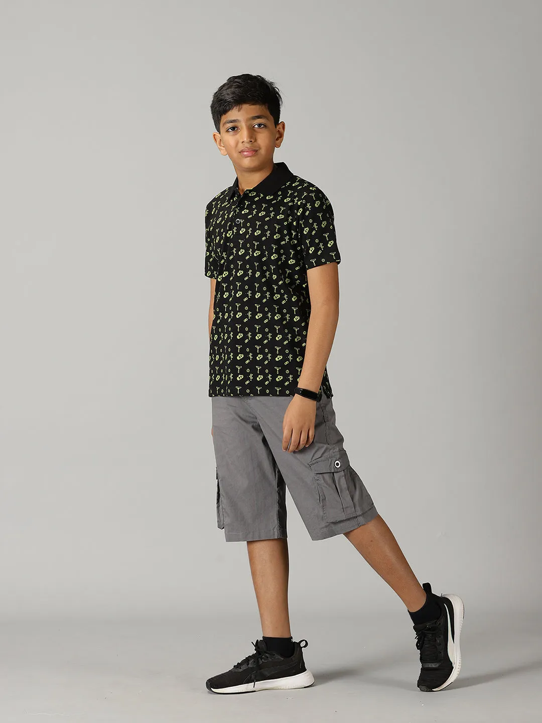 Boys Polo Tee & Twill Cargo Short Set