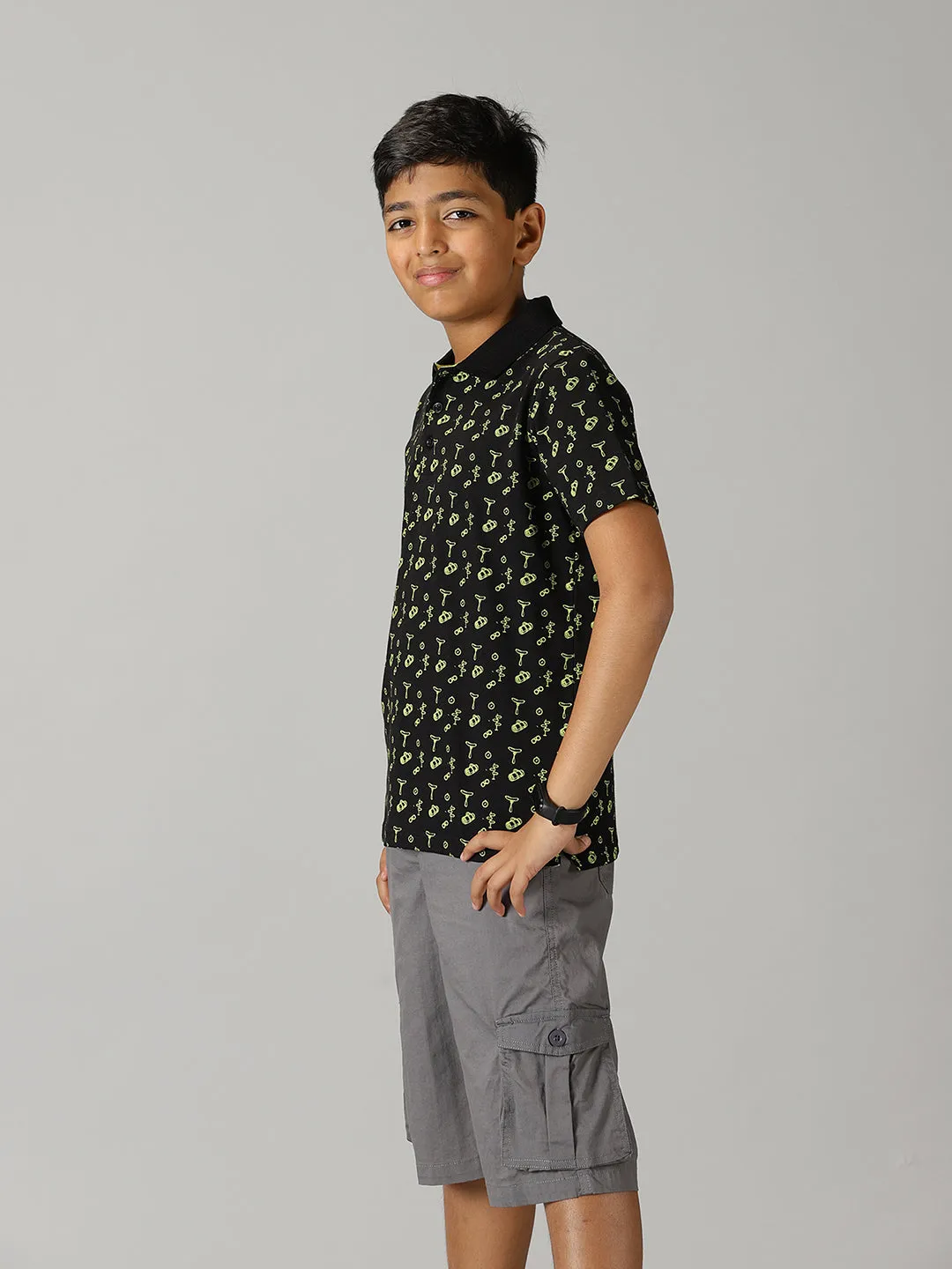 Boys Polo Tee & Twill Cargo Short Set