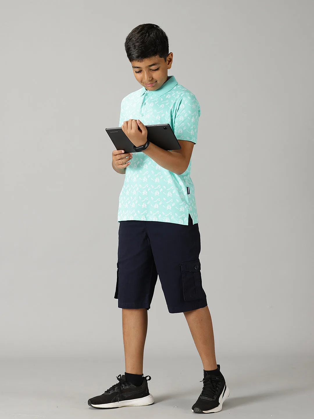 Boys Polo Tee & Twill Cargo Short Set