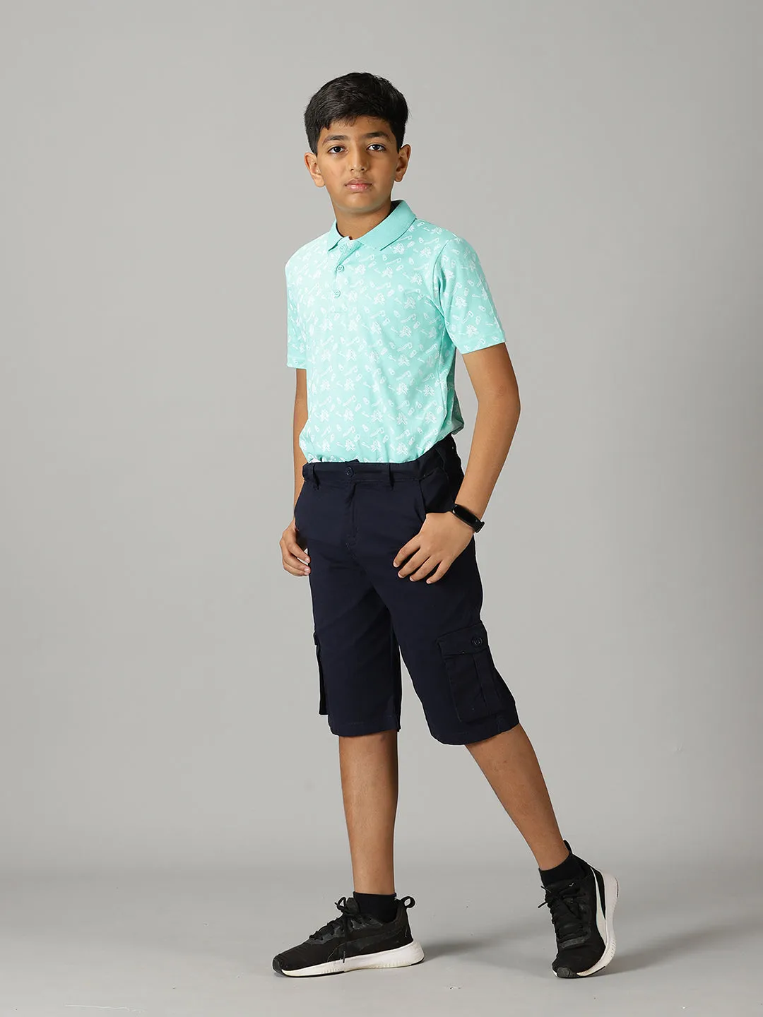 Boys Polo Tee & Twill Cargo Short Set