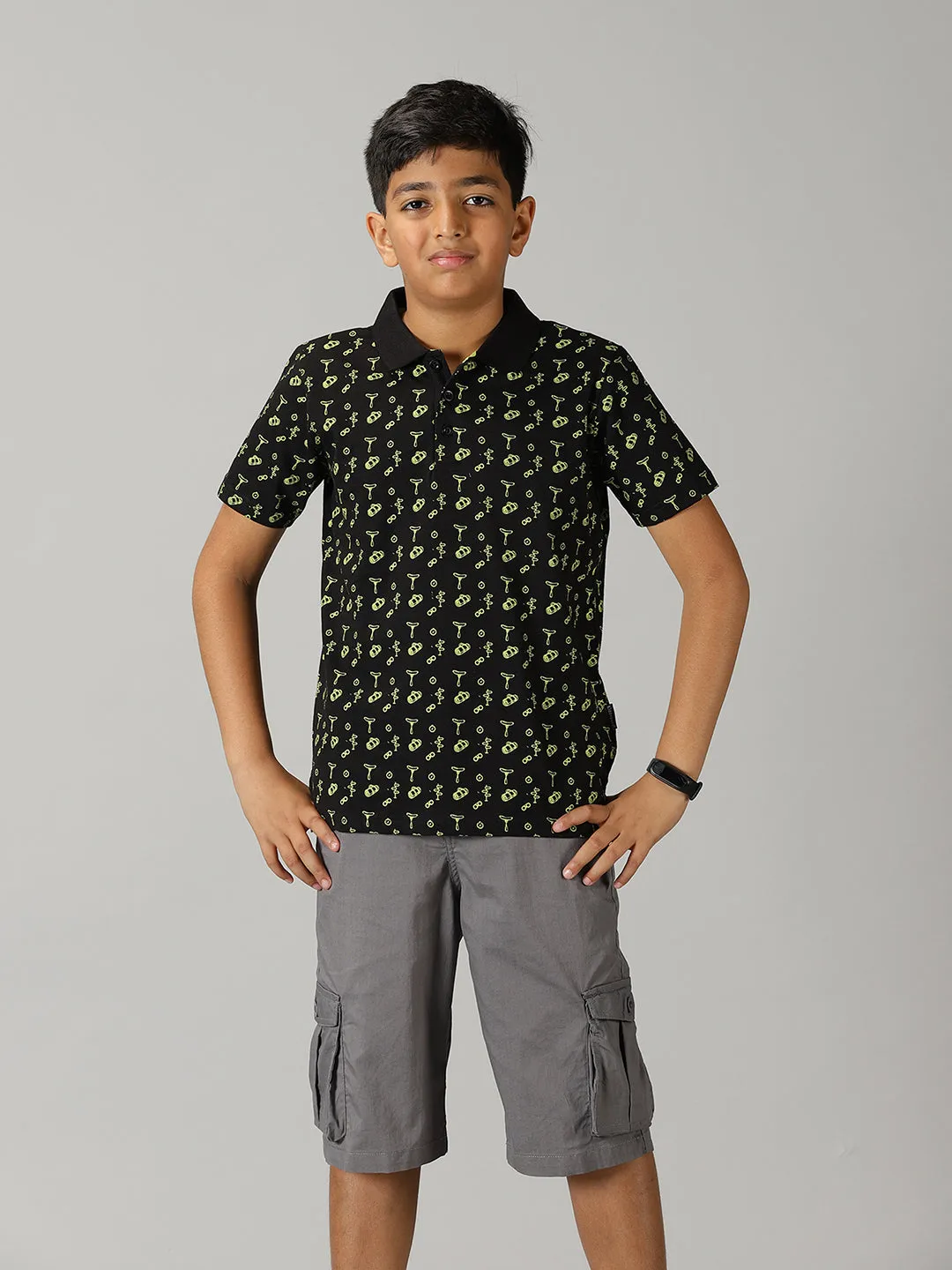 Boys Polo Tee & Twill Cargo Short Set