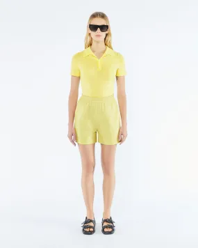 Brenna - Sale Okobor™ Alt-Leather Shorts - Yellow