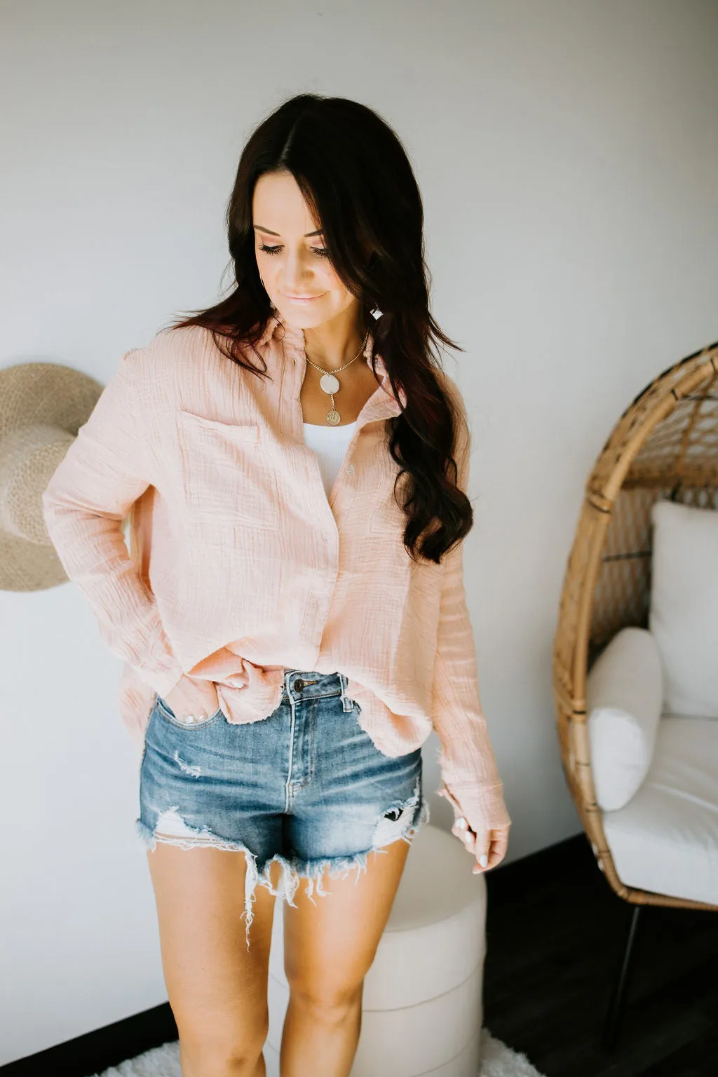 Briar Distressed Hem Shorts FINAL SALE