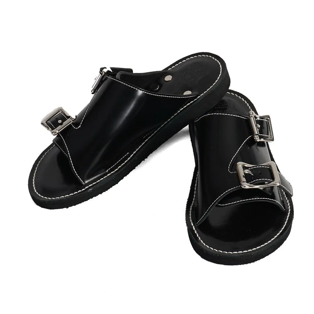 CALF LEATHER SANDAL | Buckle Sandal | Black