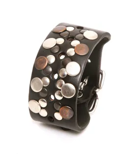 Classic buckle cuff studded