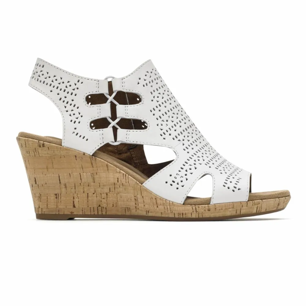 Cobb Hill JANNA PERF SANDAL BT WHITE