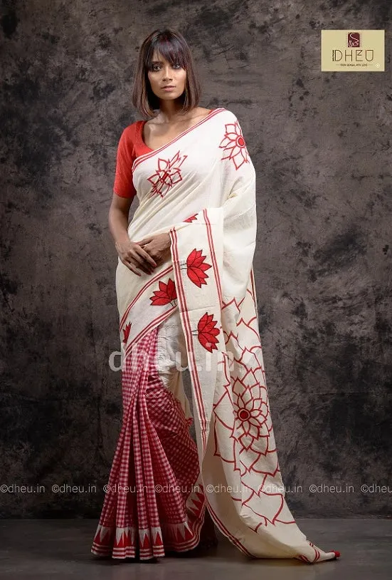 Dheu Exclusive Lotus Fusion Saree