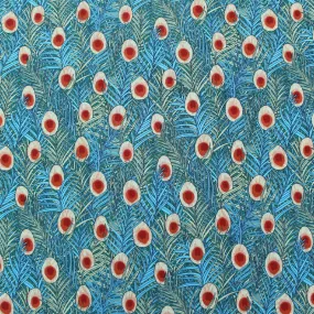 Dressmaking Floral Cotton Lawn - Red and Blue - Captain Peacock