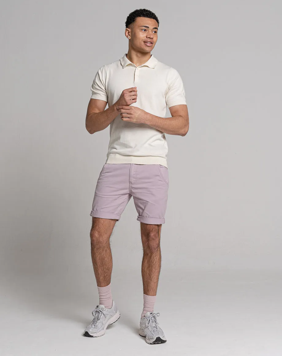 ESSENTIAL REGULAR FIT CHINO SHORTS | LILAC