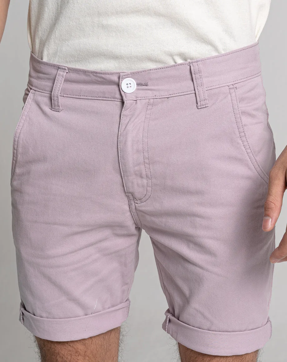 ESSENTIAL REGULAR FIT CHINO SHORTS | LILAC